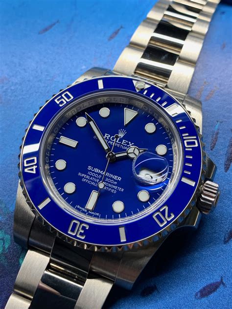 rolex white gold submariner price|Rolex Submariner smurf white gold.